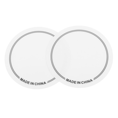 2pcs White Drum Mute Pads Noise Reduction Single Pedal Practice Set Easy Installation