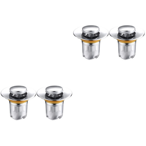 4 Pcs Strainer Basin Press-Type Plug Bathroom Deodorant Anti-Clogging 2