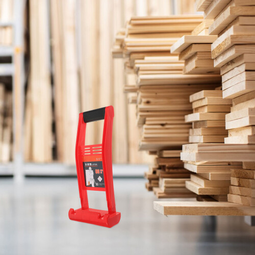 1Pc Red Wood Board Lifting Tool with Ergonomic Handle for Safe Use 2
