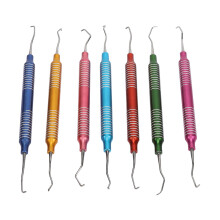 7 pièces de scalers buccaux doubles extrémités colorés pour la partie antérieure et postérieure, éliminateur de tartre