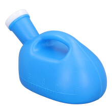 Male Urine Bottle 2000ml Blue, Ergonomic Large Opening & Long Hose