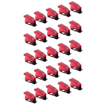 Plastic 12mm Toggle Safety Cover Protector Cap Guard 25pcs Red