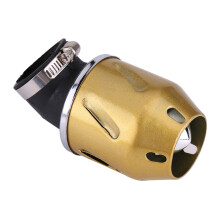 Motorcycle ATV Dirt Bike 35mm Bullet Shape Air Filter Cleaner Intake Gold