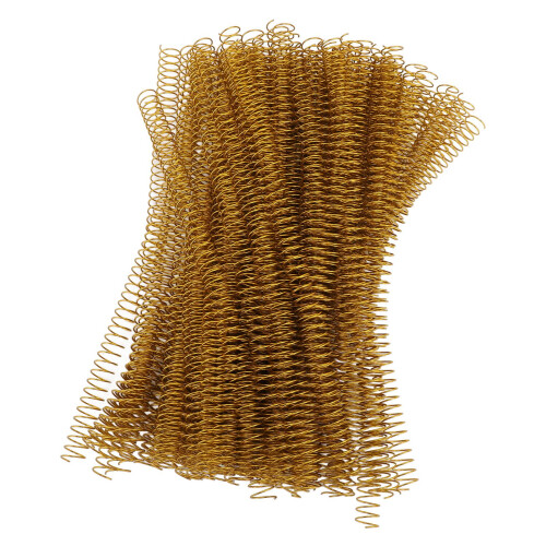 Gold Spiral Binding Coils 14.3mm for A4 Projects 48 Teeth 115 Sheets 9/16in