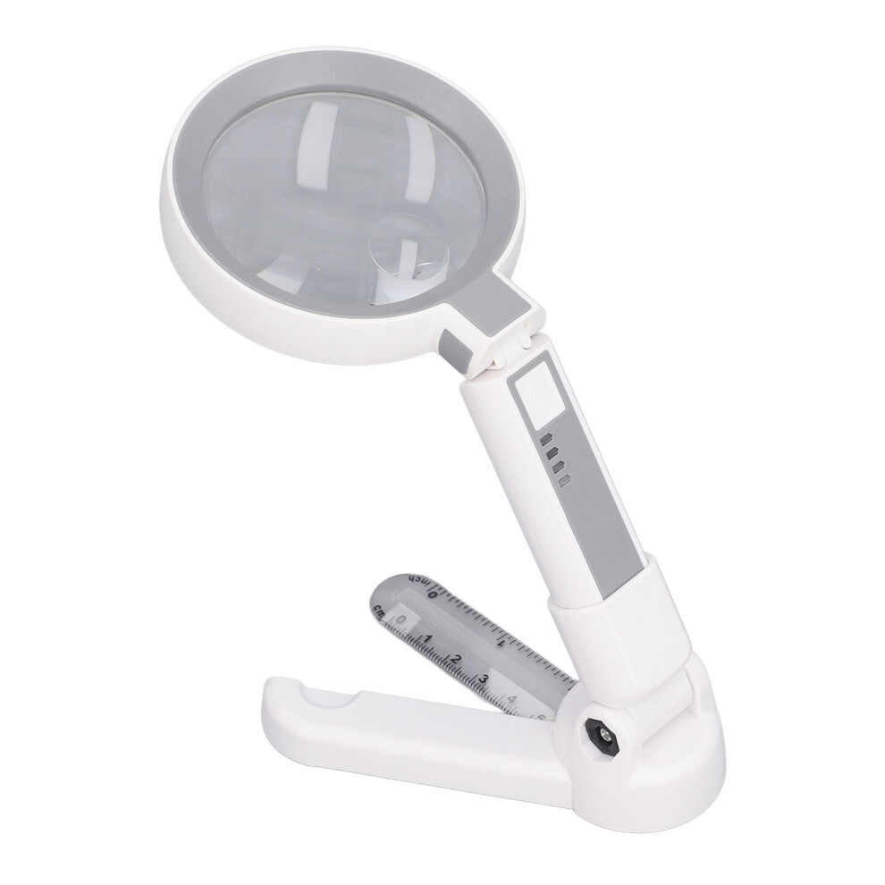 Rechargeable 5X/11X Magnifying Glass with 18 LED Lights & Stand
