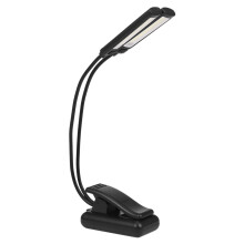 Muziekstandaard met Clip- LED-Lamp - Geen Flikkering, Volledig Instelbaar, 6 Helderheidsniveaus - Ook voor Het Lezen van Boeken, Orkesten, Mixen,