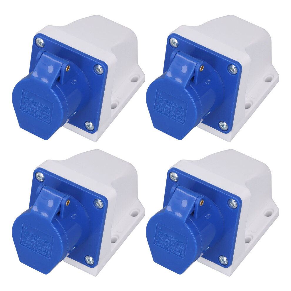 Industrial Ip44 3-Pin Power Socket 220Â250V 16A Waterproof Outlet 4991388816788