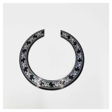41 Inch Folk Guitar Sound Hole Sticker Black Acoustic Decorative Ring with Adhesive Backing