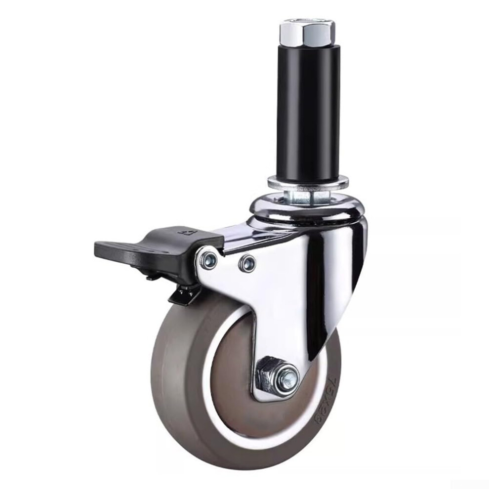 Springloaded Heavy Duty Gate Caster Wheel With Brake, 80 Kg Capacity For Sliding Gates And Fences 9169991392295