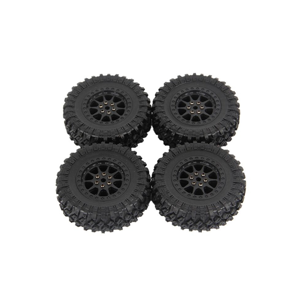 4Pcs 70Mm Tire Tyres Wheel For Mn D90 D99s Mn-90 Mn91 Mn98 Mn99s Wpl C14 C24 C34 B14 B24 Rc Car Upgrade Parts, Black 4712251025973