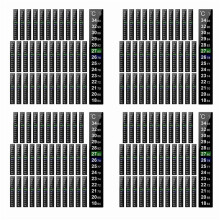 144 Pieces Digital Temperature Sticker Adhesive Thermometer Strip Fermenter Adhesive Crystal Strip Aquarium Thermometer