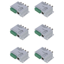 6X UTP 4-Kanals Passiv Video Balun Transceiver