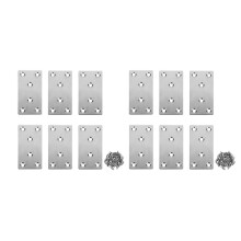 12 STÜCKE Reparatur Platten Gerade Klammer Klammern Schwer Lastung Flach Klammer Rostfreier Stahl Reparatur Platten
