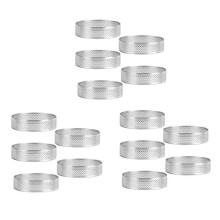 15 Stück Kreis Förmige Torte Ring Dessert Edelstahl Perforation Obst Kuchen Quiche Kuchen Mousse Form Küche Back Form