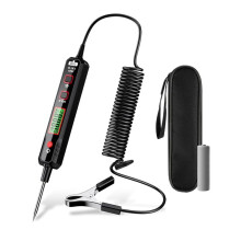 Luce di Prova per Auto Intelligente, Tester per Circuiti Cicalino 0,8 V-100 V CC, Tester di Tensione Bidirezionale con Torcia Elettrica, Fusibile di