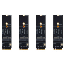 4X TråDlöS M.2 A+E Key Slot Till M.2 M Key Wifi Adapter för AX200 9260 Bcm94352Z Card NVMe PCI Express SSD Port