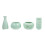 1Set Durable Green Ceramic Sake Serving Cups with Warmer for Home Bars 2