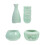 1Set Durable Green Ceramic Sake Serving Cups with Warmer for Home Bars 4