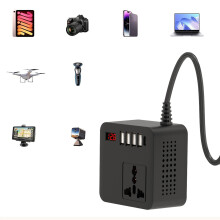 150W Auto-Inverter 12V/24V auf 220V/110V mit 4 USB, Type-C