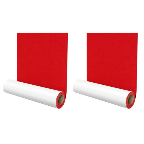 2X Self-Adhesive  Gliders,40 X 150 Cm,Self-Adhesive  Pads, Multi-Purpose Adhesive Mat Tape Red 1