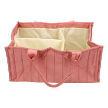 Faltbarer Baby-Windel-Organizer mit Griffen, Pink, Polyester
