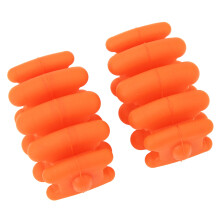 Stabilisateurs d'extensions en silicone en forme de bow avec amortisseurs, 2 pièces, orange