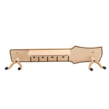 Holz-Gitarren-Wandhalter T127 mit Drehbarem Hakenregal – Akustik, E-Gitarre, E-Bass Ständer