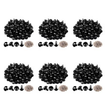600 Szt. Plastikowe SzydełKowe Oczy BezpieczeńStwa Luzem z 600 Szt. PodkłAdek do SzydełKowania (0.24 Cala/6 Mm)