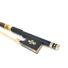 3/4 Size Carbon Fiber Violin Bow, Lightweight Balanced, Shell Flower Frog for Student Practice