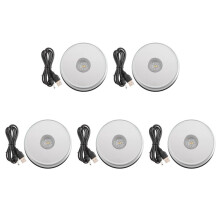 5X Display Turntable Base for Crystals Glass Art,LED Colored Rotating Crystal Display Base Stand with USB Cable