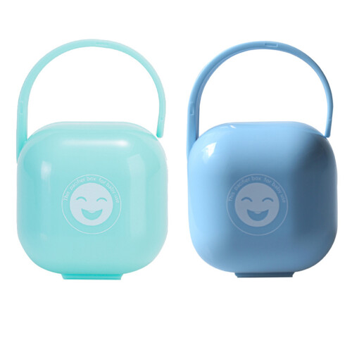 2Pcs Pacifier Protective Box PP Storage Case for Baby Assorted Colors 1
