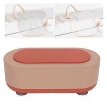 Mini Macchina per Pulire Gioielli con Ultrasuoni Ricaricabile Rosa 21x7x10cm