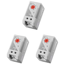 3X Mechanische Thermostaat, KTO011 0-60Celsius, Verstelbare Compacte, Normaal Gesloten (NC) Temperatuurregelaarschakelaar, Rood