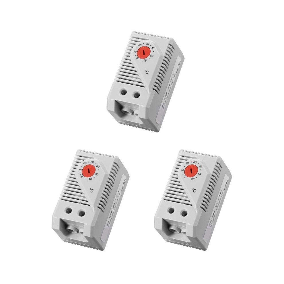 3X Mechanical Thermostat, Kto011 0-60Celsius Adjustable Compact Normally Close(N.c) Temperature Controller Red 4711056022729