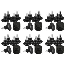 30 Pack Bell Glides for Office Chair Without Wheels, Replacement Rolling Chair Swivel Wheels Fixed Stationary Castors