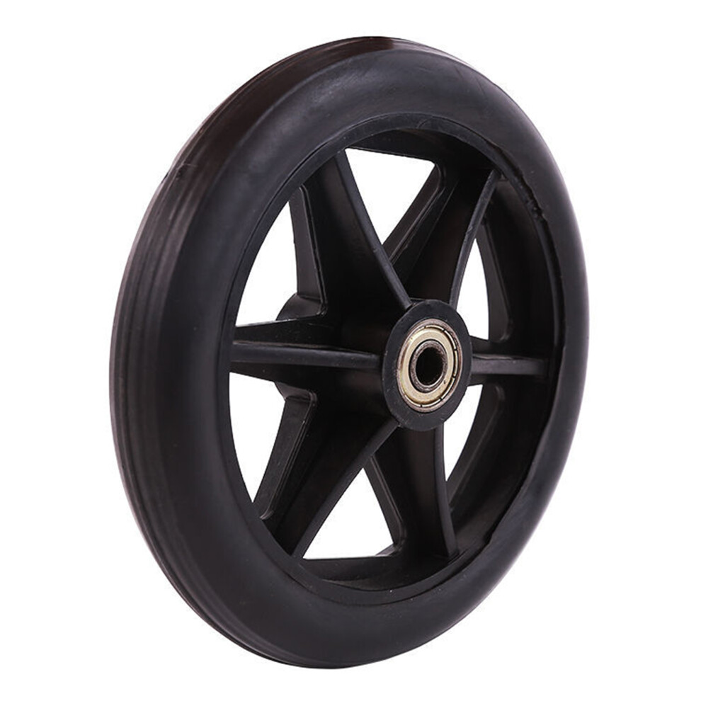 (Black) 6 Inch Wheel Replacement For Wheelchairs Strong Bearing Load Wheels For Wheelchairs Rollators Walkers Black 6434023462660
