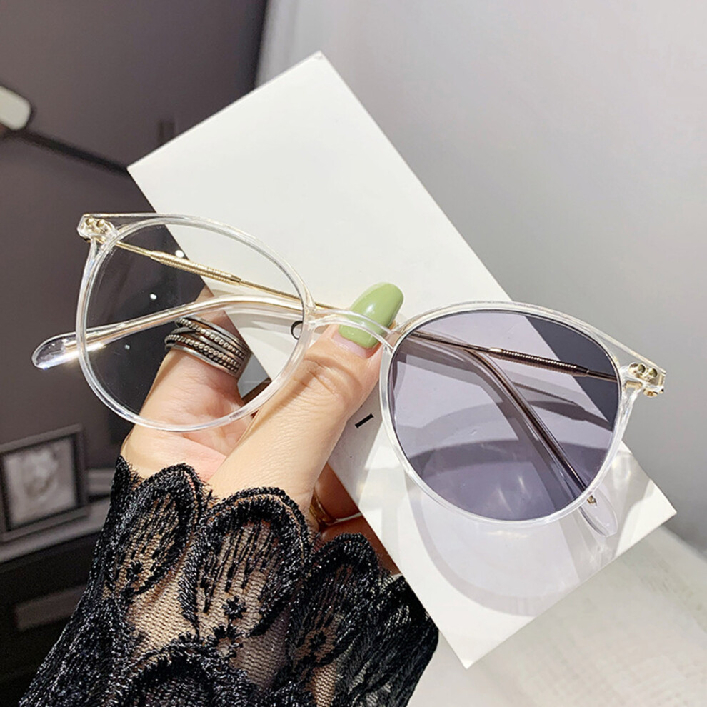 Dachuang Beauty (Transparent Frame, Turns Gray) Blue Light Blocking Glasses For Gaming & Study