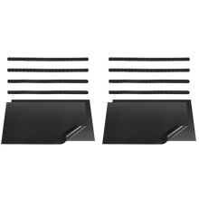 8 Pcs Black Oven Shelf Silicone Rack Guard + 4 Pcs Non Stick Oven Liners Mat for Keeping Oven Clean and Protecting