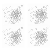 2000-Piece Open Jump Rings for Jewelry Making, 4mm, Silver
