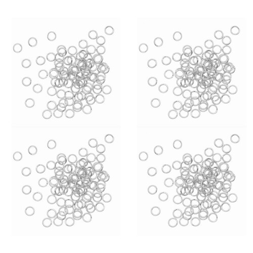 2000-Piece Open Jump Rings for Jewelry Making, 4mm, Silver