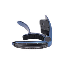 Meideal 2-in-1 Gitarren-Kapo & Tuner, wiederaufladbar, Zinklegierung, LED, 8x10x1,5cm Blau