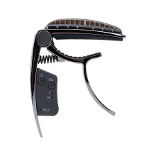 Meideal 2-in-1 Gitarrenkopfleder & Tuner, Zinklegierung, 3,7 V 90 mAh, Schwarz