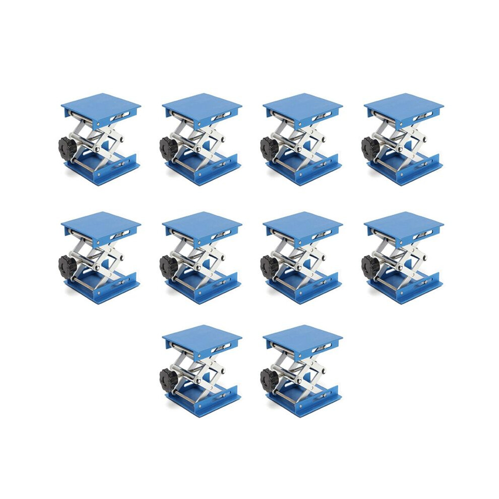 10Pcs 4Inch Aluminum Alloy Laboratory Jack Scissor Lift Platform / Foldable Lifting Table Pad Height Control 6031002826675
