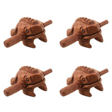 4X Sculpté Croassement Bois Percussion Musicale Bois Grenouille Ton Bloc Jouets