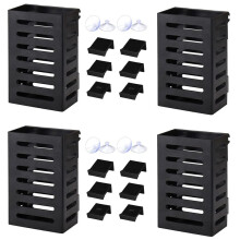 4-Pack Aquariumplantenhouder met Haken en Zuignappen, Hangende Waterplantenbekers voor Aquariumdecoratieplanten