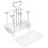 1Set Rustproof Silver Cup Holder with Tray Iron Kitchen Storage Rack 3