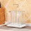 1Set Rustproof Silver Cup Holder with Tray Iron Kitchen Storage Rack 5