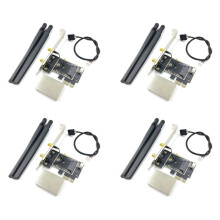 4X NGFF M2 Drahtlos Karte Zu PCI-E Pcie Desktop Konverter Adapter mit 8 AC Antenne für AX200 9260AC 8265NGW