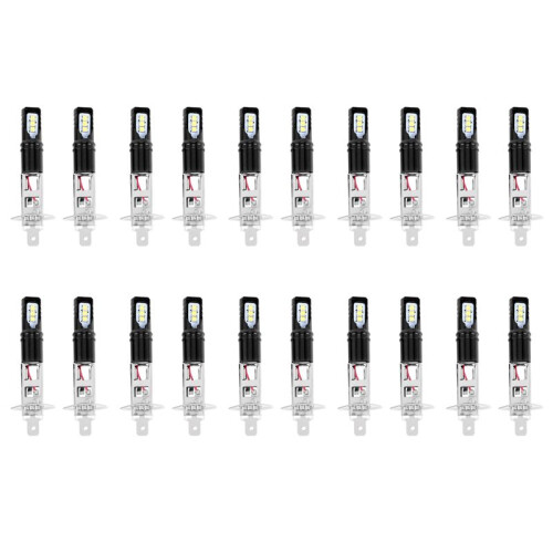 20X H1 6000K Super Bright White 6000LM DRL LED Headlight Bulb Kit High-