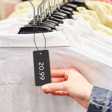 800 Set Black Price Tags with String Gift Tags with Safety Pins Custom Clothing Tags Black Paper Hang Tags